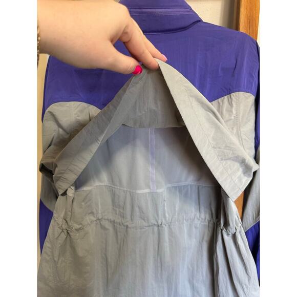 Lululemon Evergreen Anorak Windbreaker Quarter Zip Hoodie Purple Gray Size 8 - Picture 10 of 14